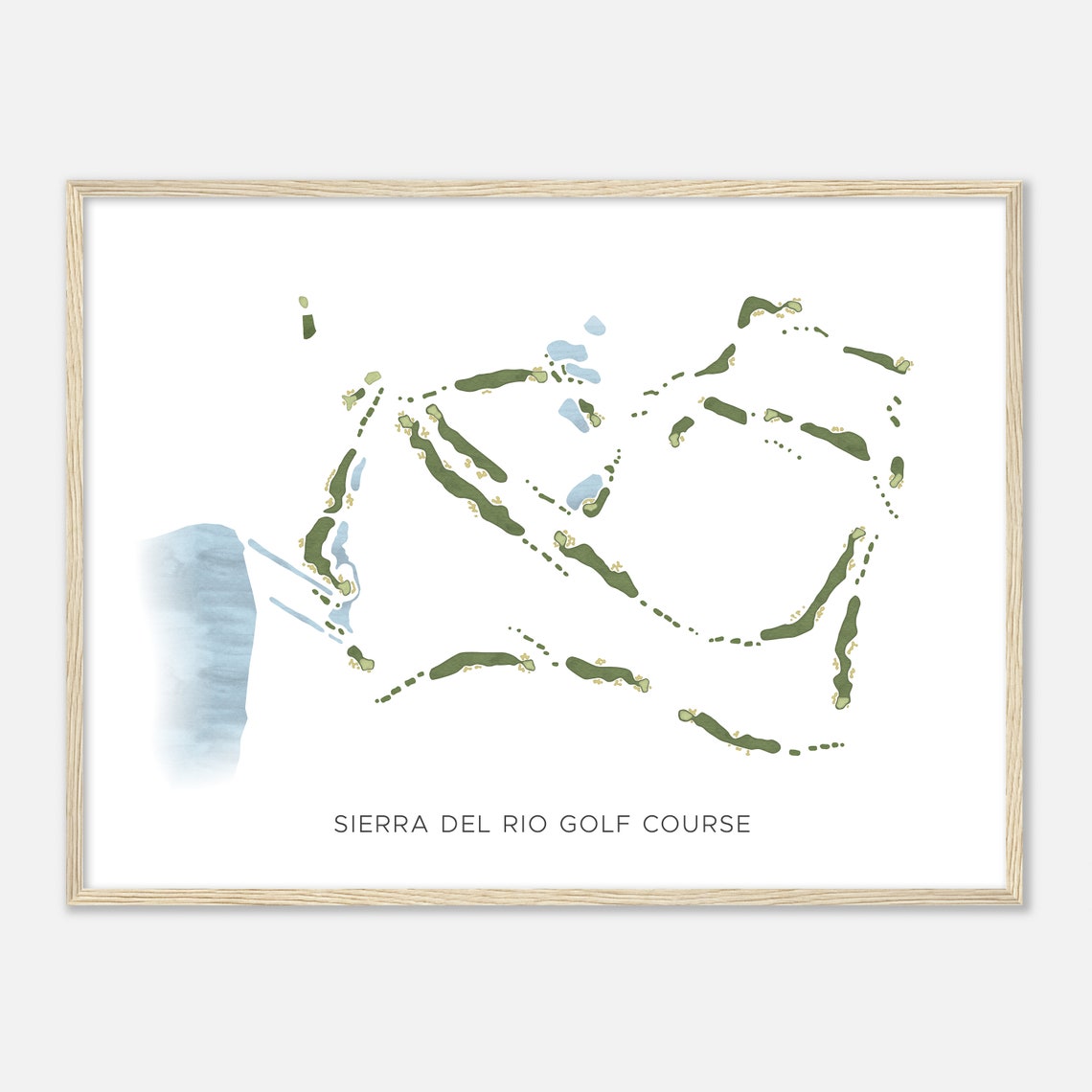 Sierra Del Rio Golf Course New Mexico Modern Watercolor Map Poster - Image 2