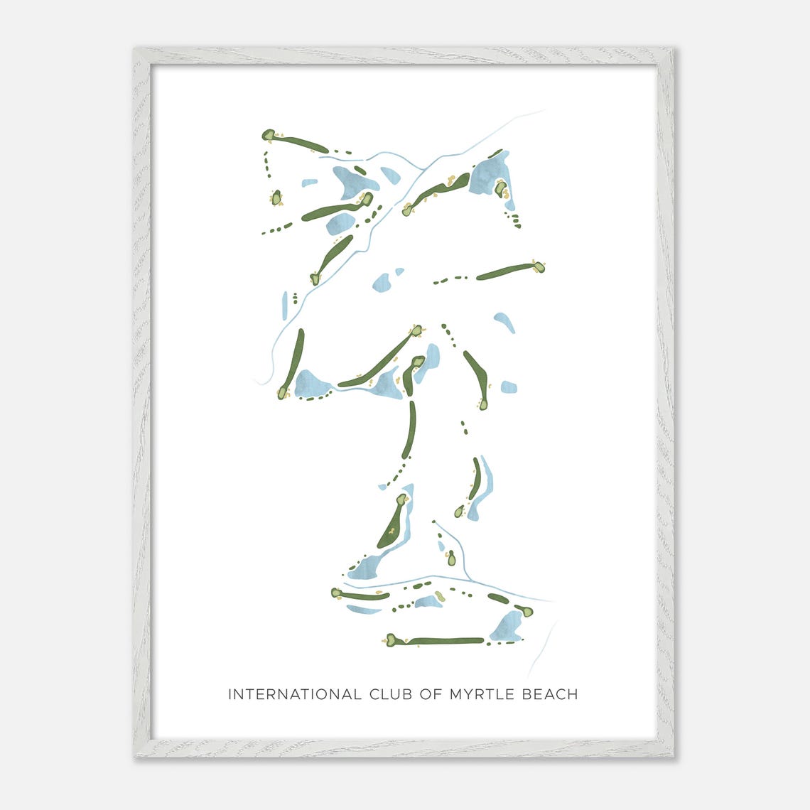International Club of Myrtle Beach Modern Watercolor Map Poster - Image 2