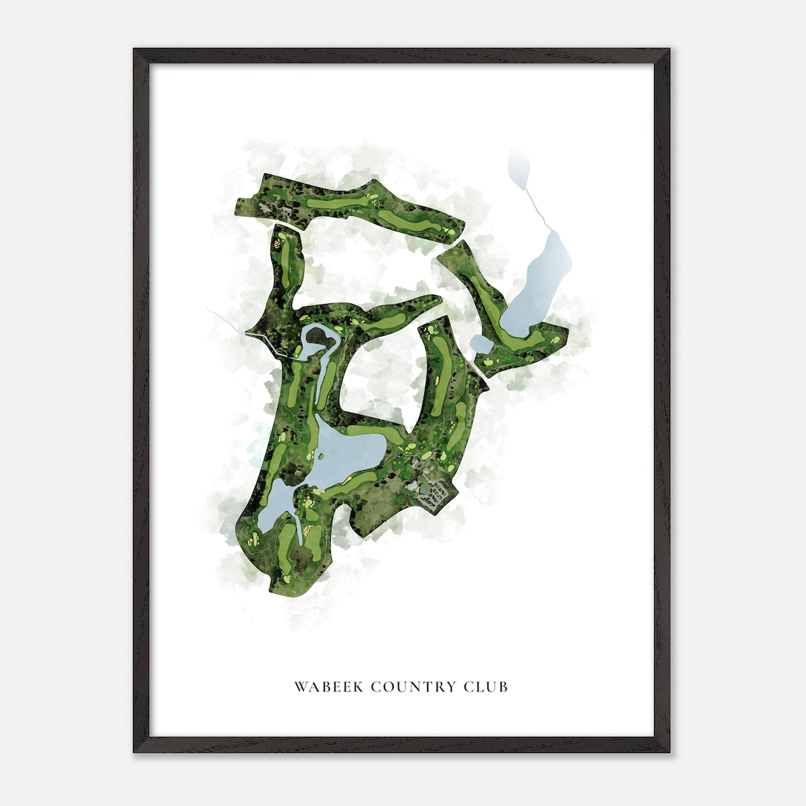 Wabeek Country Club Bloomfield Township Michigan Classic Watercolor Poster - Image 3