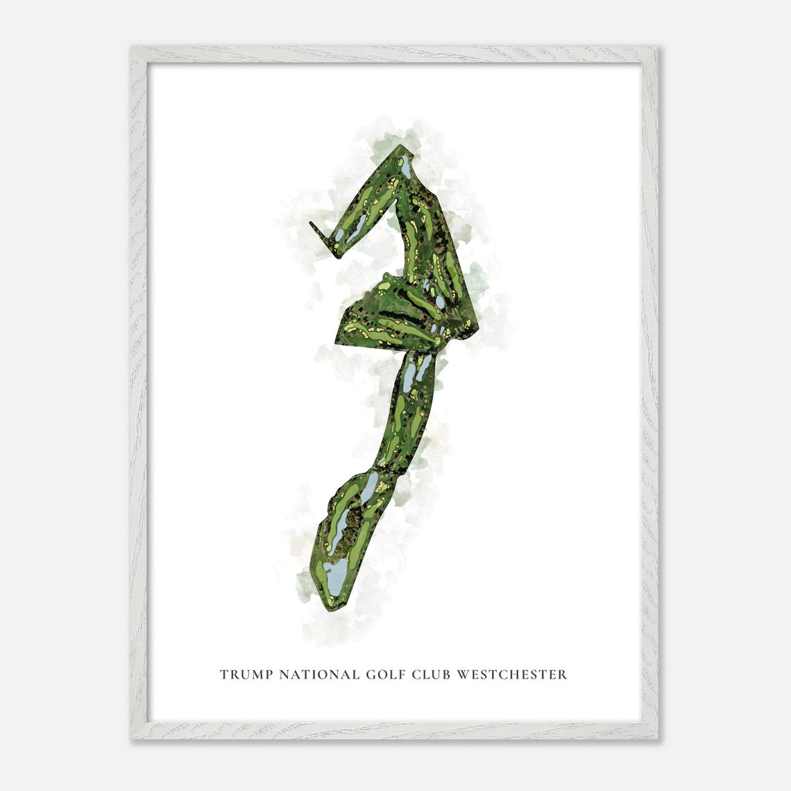 Trump National Golf Club Westchester Classic Watercolor Map Poster - Image 2