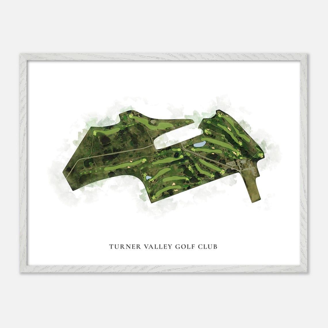 Turner Valley Golf Club Alberta Classic Watercolor Map Poster - Image 3