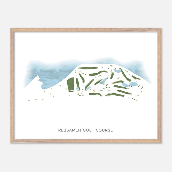 Rebsamen Golf Course In Little Rock Arkansas Modern Watercolor Map Golfer Gift Golf Wall Art Golf Poster Print Course Layout