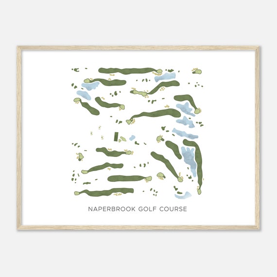 Naperbrook Golf Course Illinois Modern Watercolor Map Golfer Gift Golf Wall Art Golf Poster Print Course Layout