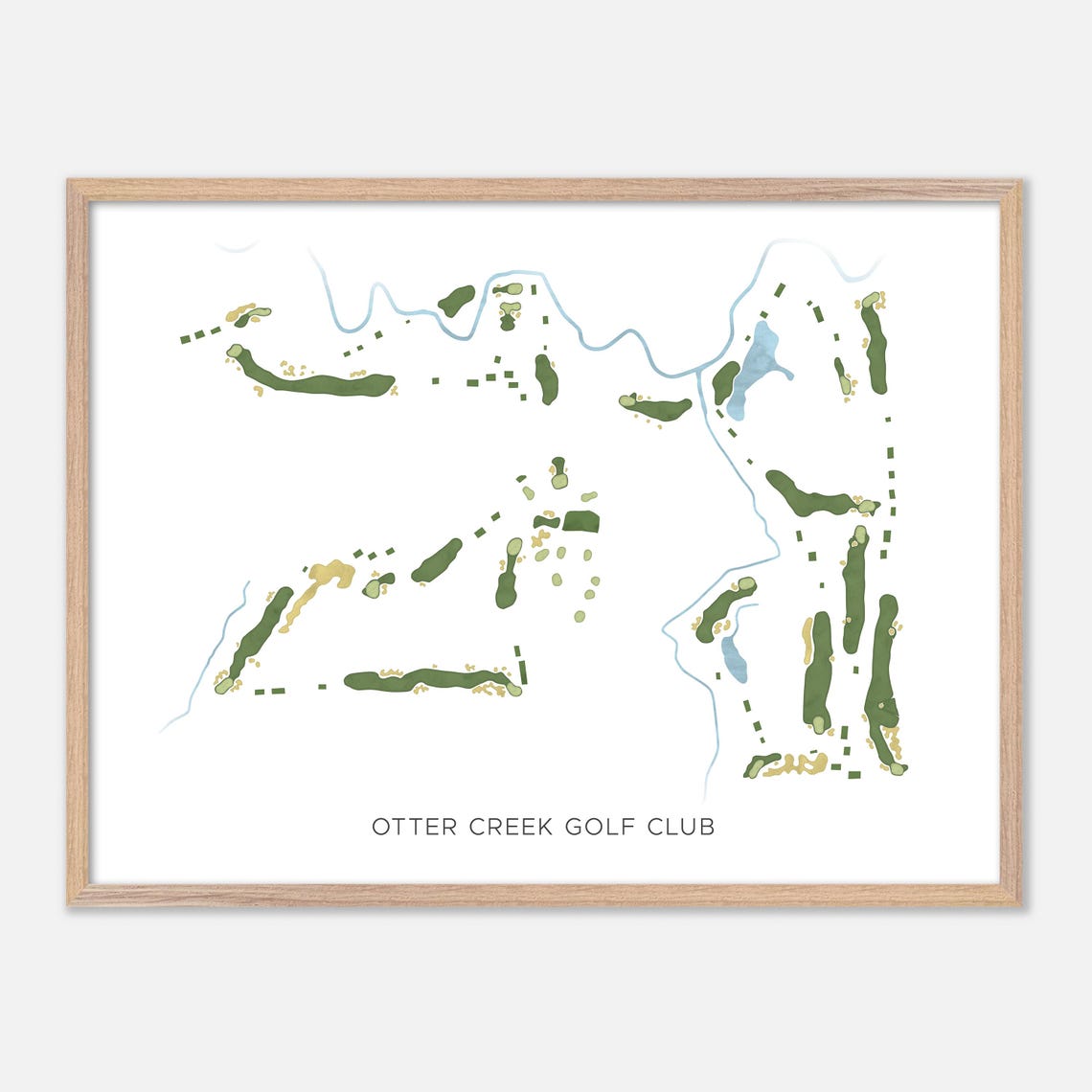 Otter Creek Golf Club Canada Modern Minimalist Map Art Poster