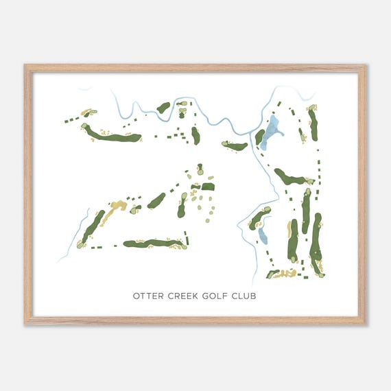 Otter Creek Golf Club In Canada Modern Watercolor Map Golfer Gift Golf Wall Art Golf Poster Print Course Layout
