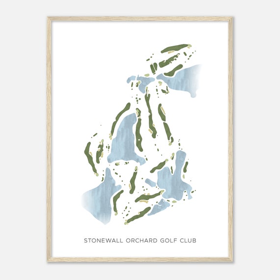Stonewall Orchard Golf Club Illinois Modern Watercolor Map Golfer Gift Golf Wall Art Golf Poster Print Course Layout