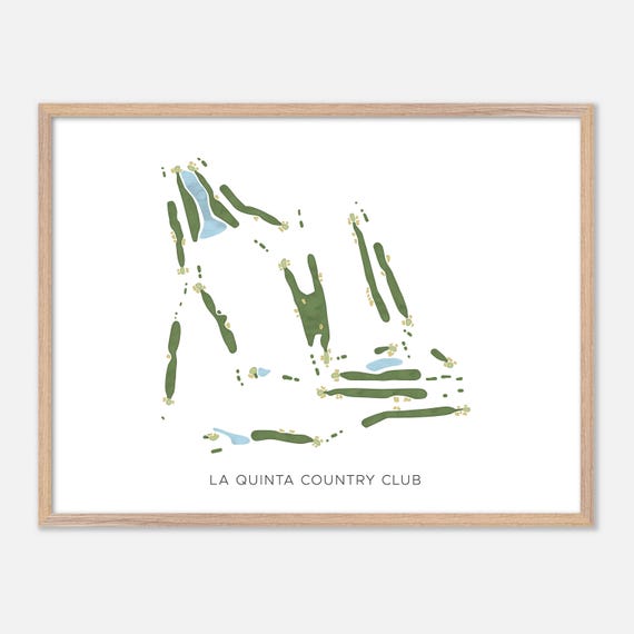 La Quinta Country Club In La Quinta California Modern Watercolor Map Golfer Gift Golf Wall Art Golf Poster Print Course Layout