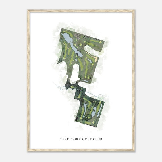 Territory Golf Club Minnesota Classic Watercolor Map Golfer Gift Golf Wall Art Golf Poster Print Course Layout