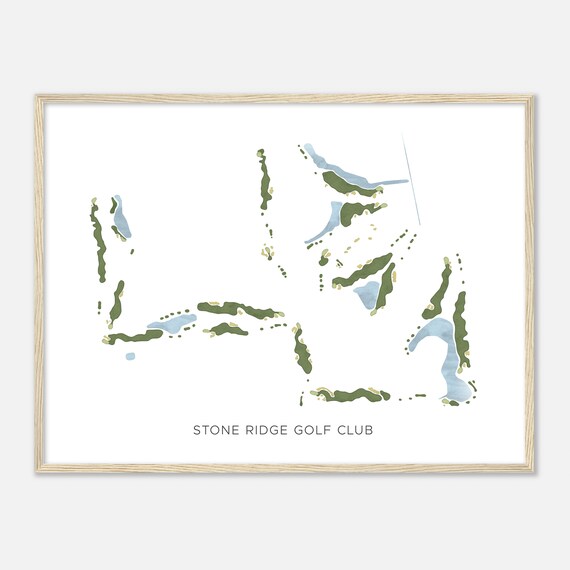 Stone Ridge Golf Club Ohio Modern Watercolor Map Golfer Gift Golf Wall Art Golf Poster Print Course Layout