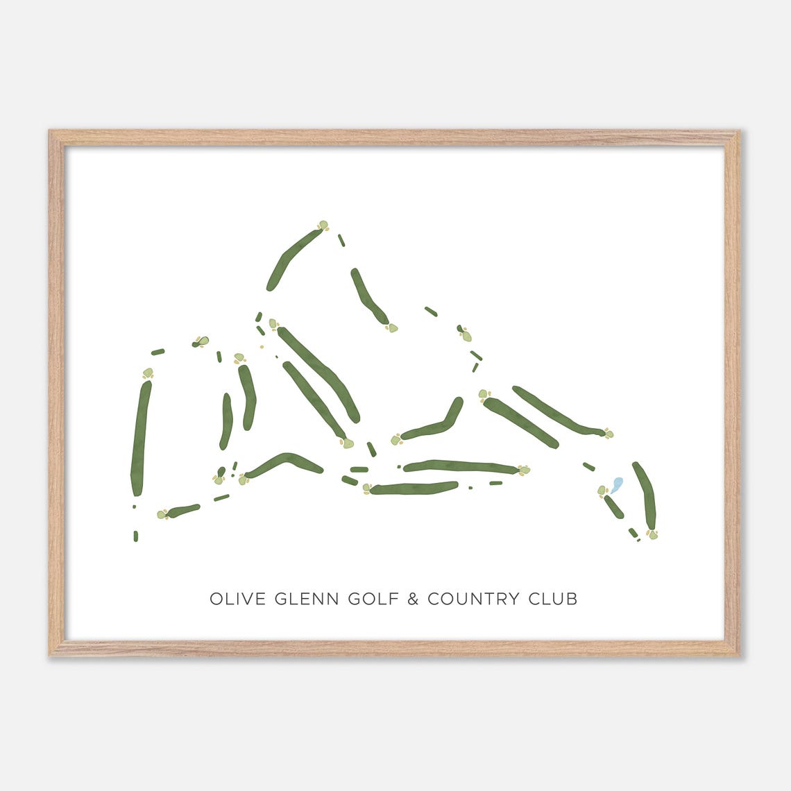 Olive Glenn Golf and Country Club Modern Minimalist Map Art Poster