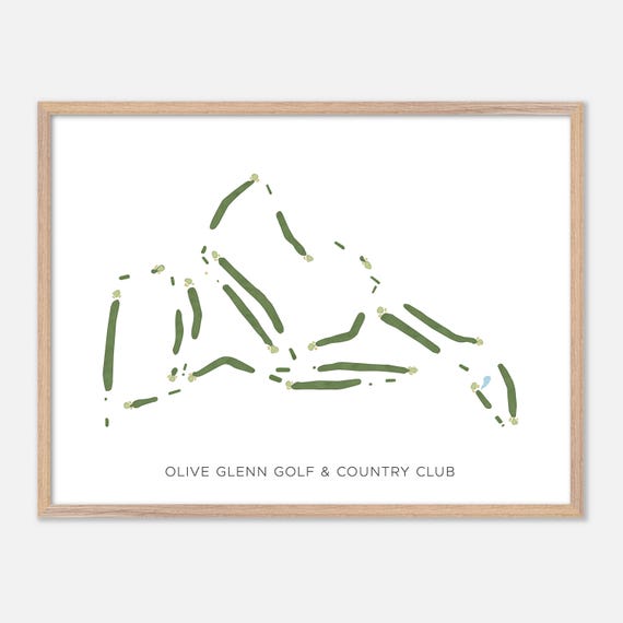 Olive Glenn Golf Country Club In Cody Wyoming Modern Watercolor Map Golfer Gift Golf Wall Art Golf Poster Print Course Layout
