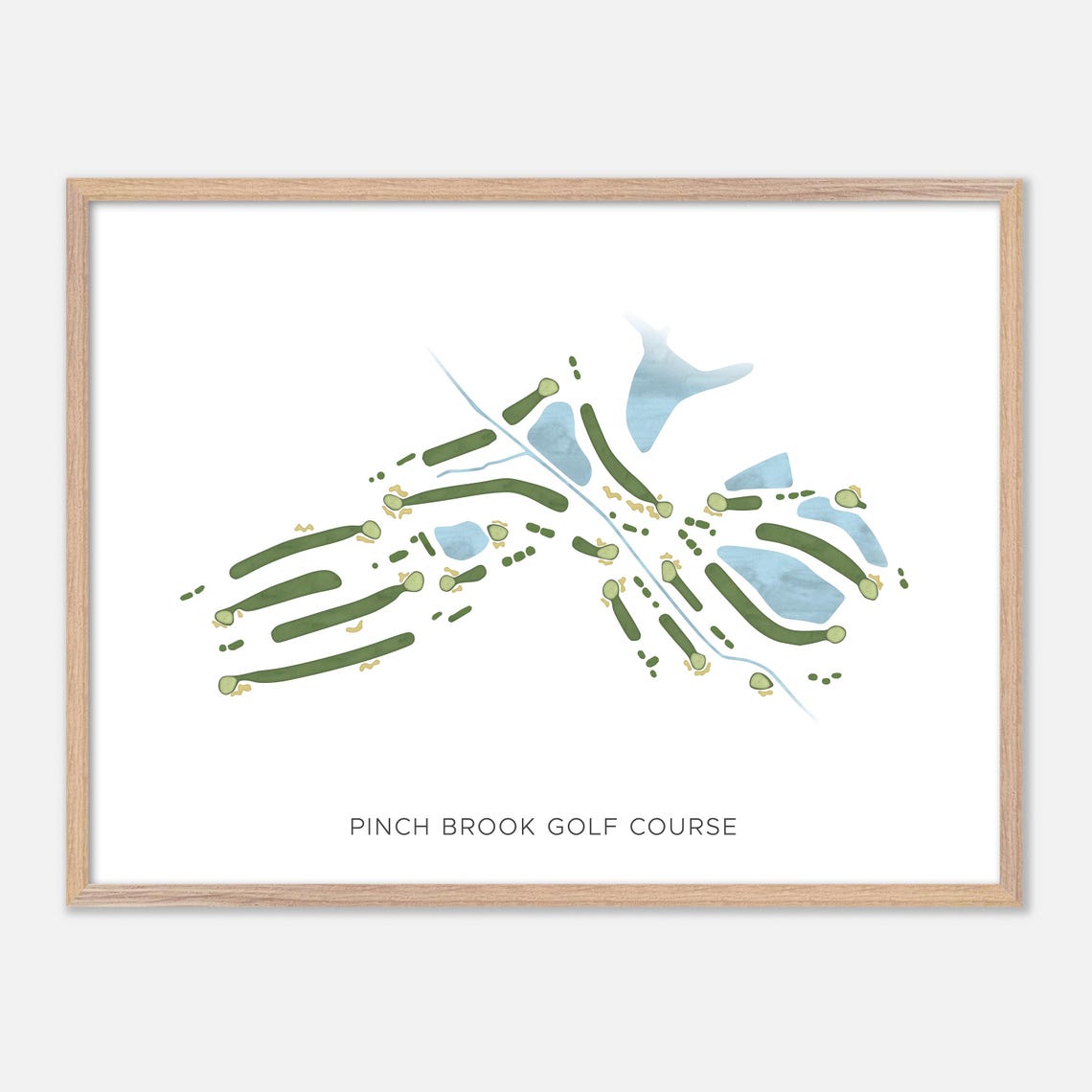 Pinch Brook Golf Course New Jersey Modern Watercolor Map Poster