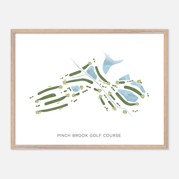 Pinch Brook Golf Course In Florham Park New Jersey Modern Watercolor Map Golfer Gift Golf Wall Art Golf Poster Print Course Layout