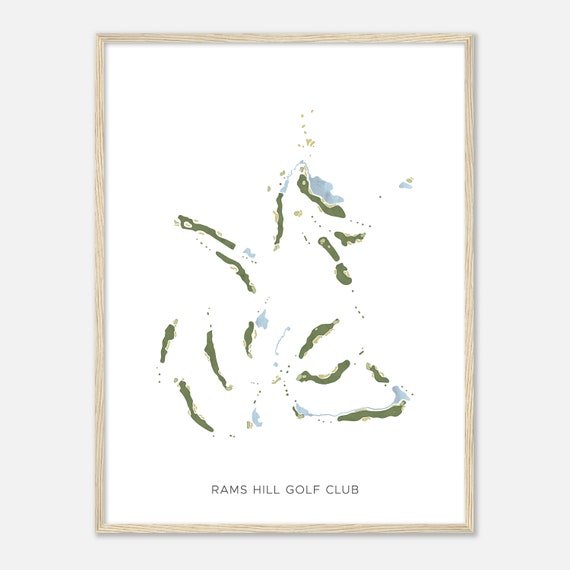 Rams Hill Golf Club California Watercolor Map Print