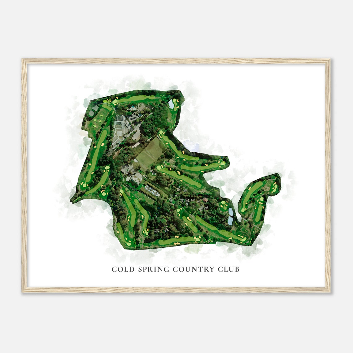 Cold Spring Country Club Classic Aerial Watercolor Golf Poster - Image 2