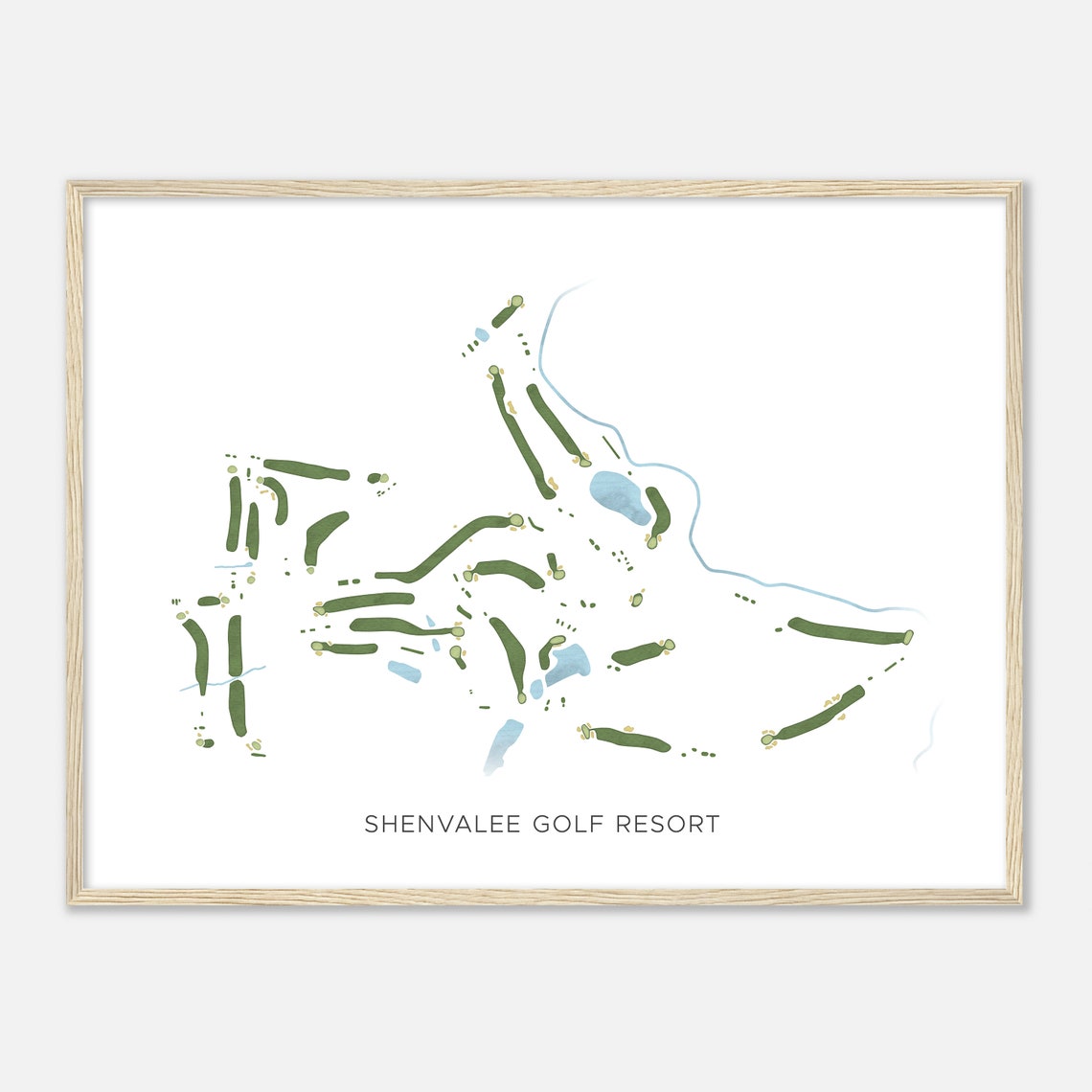 Shenvalee Golf Resort Virginia Minimalist Course Map Golfer Poster - Image 2