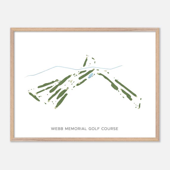 Webb Memorial Golf Course In Baton Rouge Louisiana Modern Watercolor Map Golfer Gift Golf Wall Art Golf Poster Print