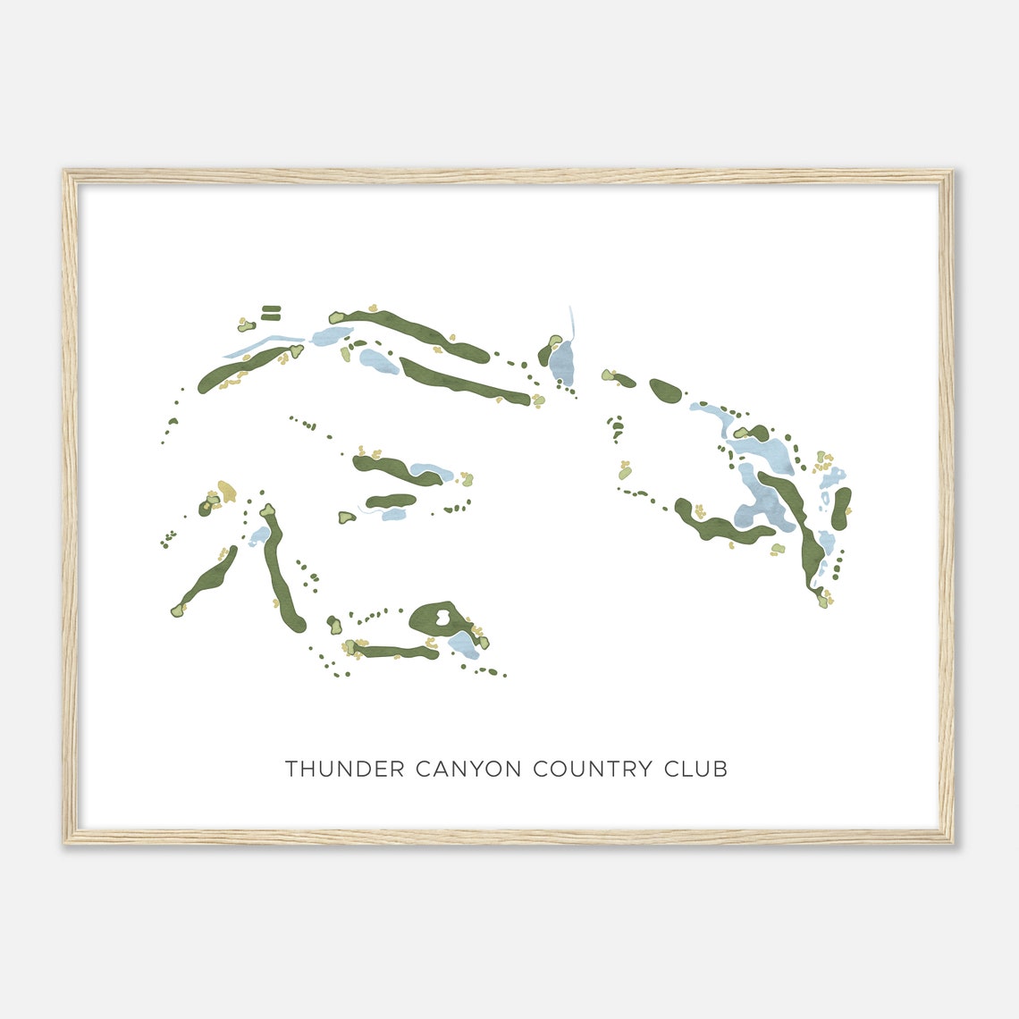 Thunder Canyon Country Club Nevada Modern Minimalist Map Poster