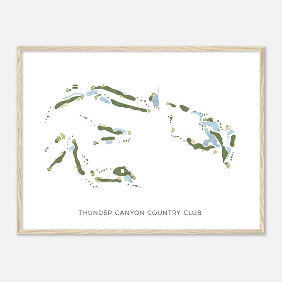 Thunder Canyon Country Club Nevada Modern Watercolor Map Golfer Gift Golf Wall Art Golf Poster Print Course Layout