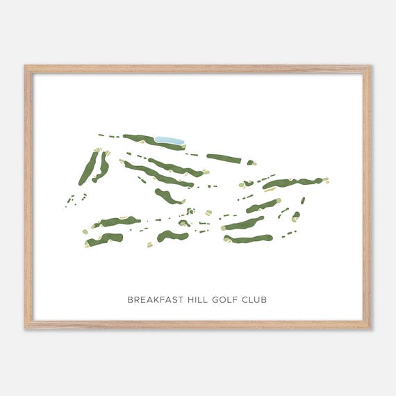 Breakfast Hill Golf Club In Greenland New Hampshire Modern Watercolor Map Golfer Gift Golf Wall Art Golf Poster Print Course Layout