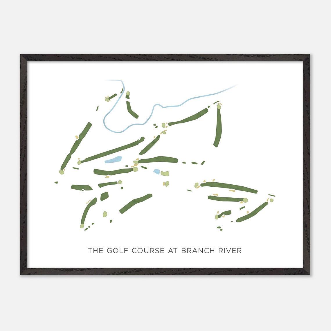 The Golf Course At Branch River In Cato Wisconsin Modern Watercolor Map Golfer Gift Golf Wall Art Golf Poster Print - Image 5