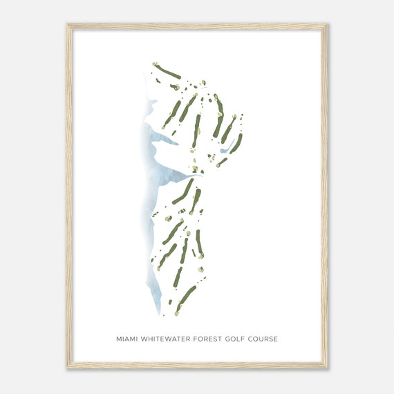 Miami Whitewater Forest Golf Course Ohio Modern Watercolor Map Golfer Gift Golf Wall Art Golf Poster Print Course Layout