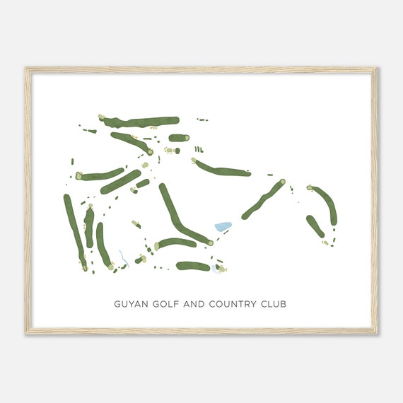 Guyan Golf And Country Club West Virginia Modern Watercolor Map Golfer Gift Golf Wall Art Golf Poster Print Course Layout