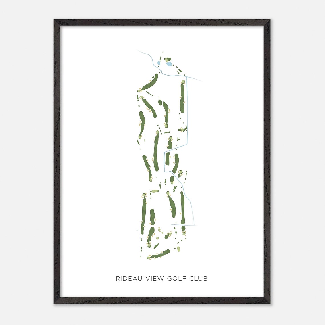 Rideau View Golf Club Manotick Canada Modern Watercolor Golf Map Poster - Image 2