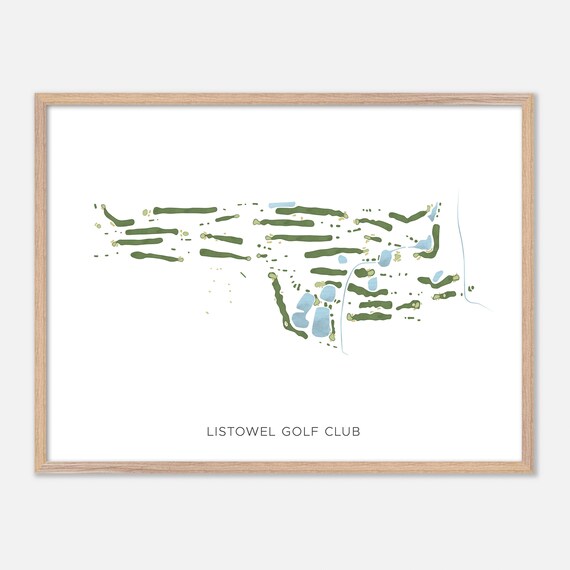 Listowel Golf Club Canada Minimalist Watercolor Golf Map Poster