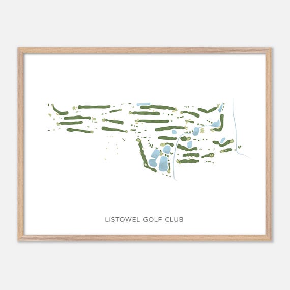 Listowel Golf Club In Listowel Canada Modern Watercolor Map Golfer Gift Golf Wall Art Golf Poster Print Course Layout