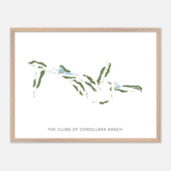 The Clubs Of Cordillera Ranch In Texas Modern Watercolor Map Golfer Gift Golf Wall Art Golf Poster Print Course Layout