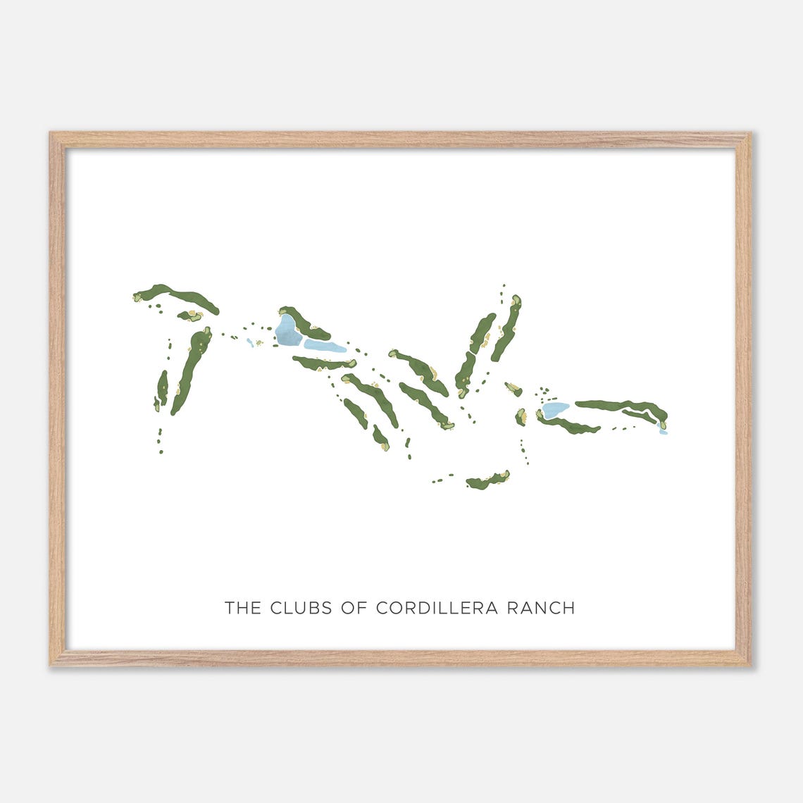 The Clubs of Cordillera Ranch Golf Course Watercolor Map Art Poster