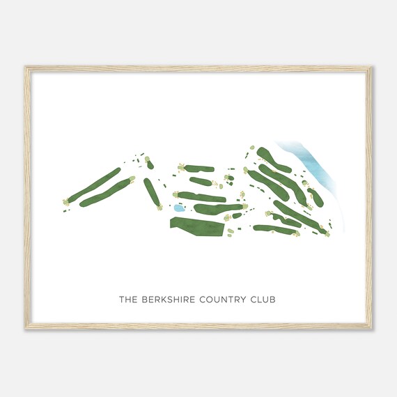 The Berkshire Country Club Pennsylvania Modern Watercolor Map Golfer Gift Golf Wall Art Golf Poster Print Course Layout