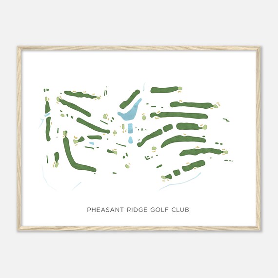 Pheasant Ridge Golf Club Pennsylvania Modern Watercolor Map Golfer Gift Golf Wall Art Golf Poster Print Course Layout