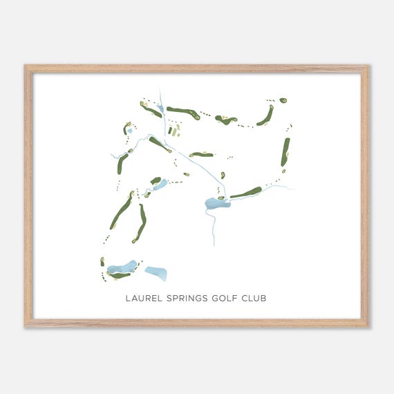Laurel Springs Golf Club In Suwanee Georgia Modern Watercolor Map Golfer Gift Golf Wall Art Golf Poster Print Course Layout