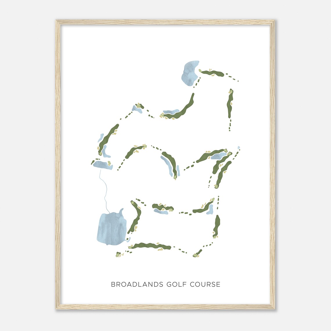 Broadlands Golf Course Colorado Modern Watercolor Map Golfer Gift Golf Wall Art Golf Poster Print Course Layout - Image 2