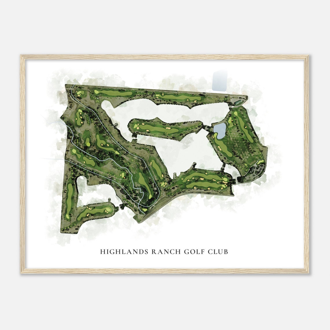 Highlands Ranch Golf Club Classic Watercolor Map Golfer Gift Poster - Image 2