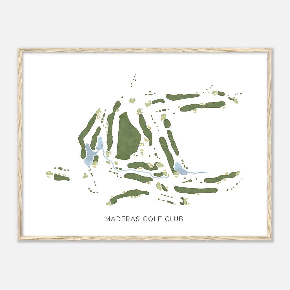 Maderas Golf Club Minimalist Course Map Illustration Sports Poster - Image 2