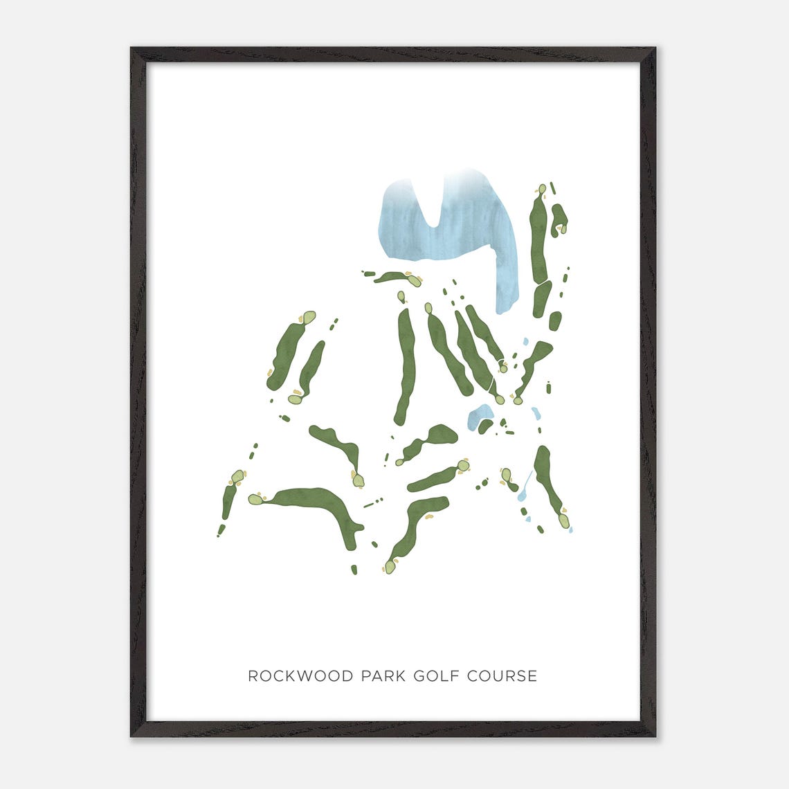 Rockwood Park Golf Course Minimalist Watercolor Map Art Poster - Image 2