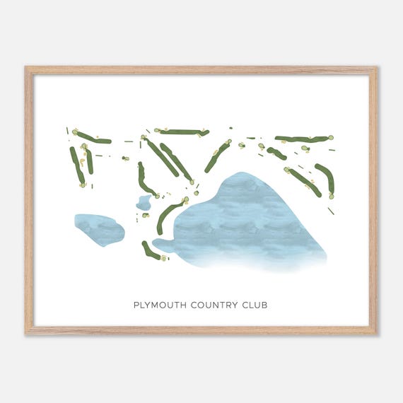 Plymouth Country Club In Plymouth Indiana Modern Watercolor Map Golfer Gift Golf Wall Art Golf Poster Print Course Layout