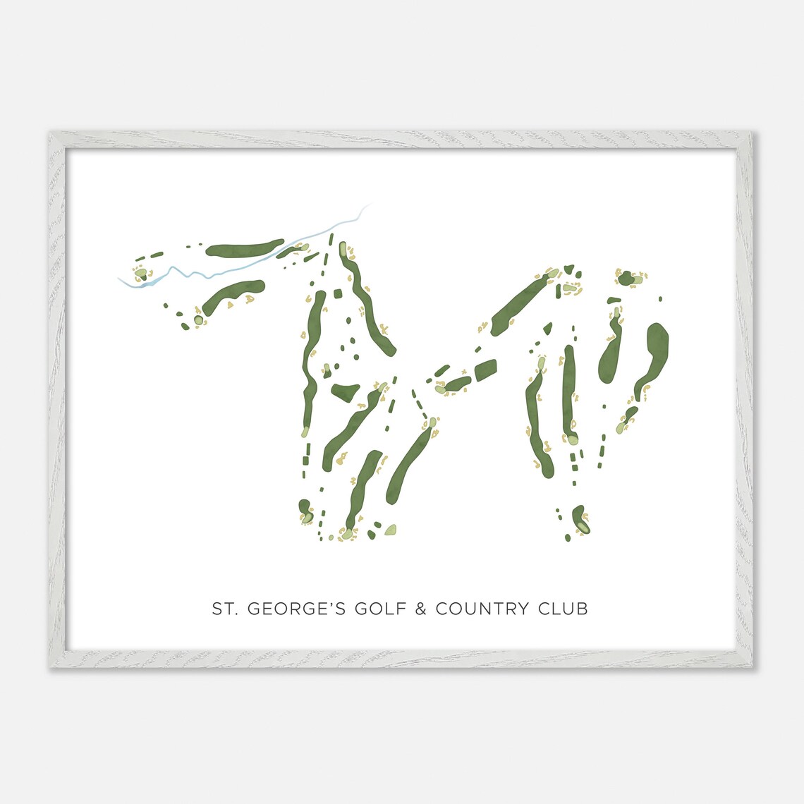 St Georges Golf Country Club Etobicoke Modern Watercolor Map Poster - Image 3
