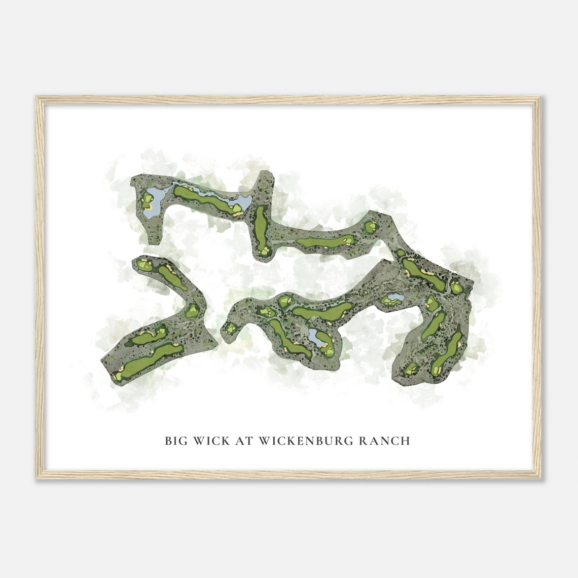 Big Wick At Wickenburg Ranch Arizona Classic Watercolor Map Poster - Image 2