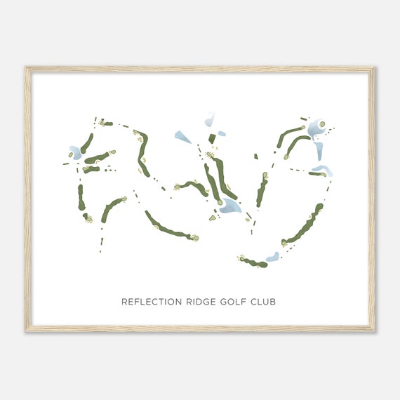 Reflection Ridge Golf Club Kansas Modern Watercolor Map Golfer Gift Golf Wall Art Golf Poster Print Course Layout