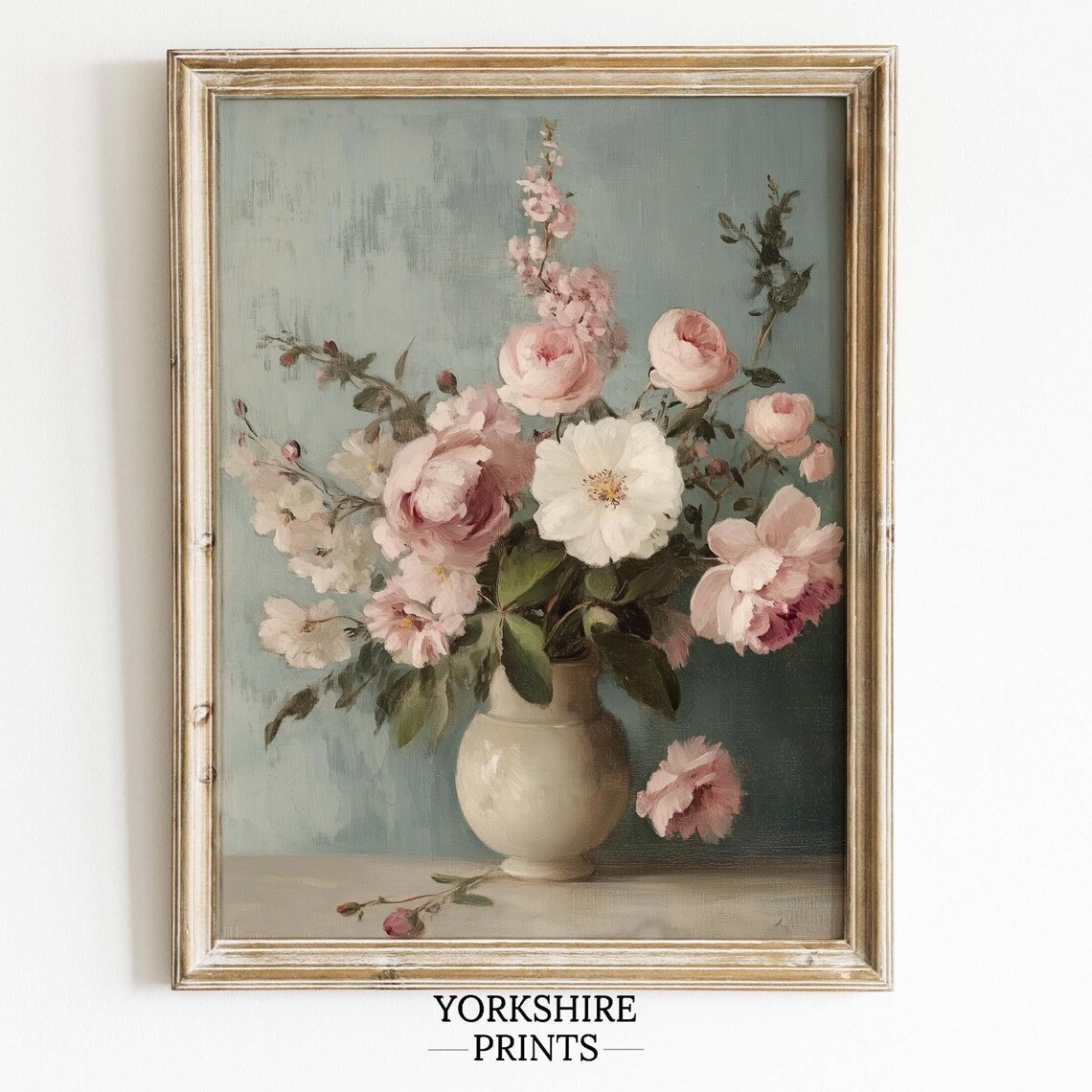 Vintage Flower Print, French Country Art Print