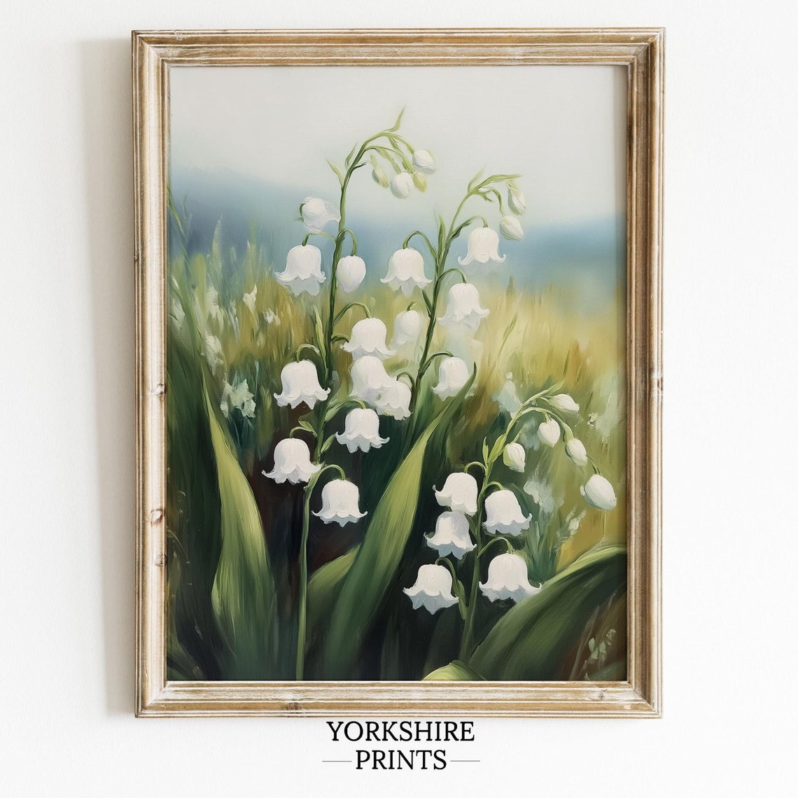 White Lily Of The Valley Bells Fresh Spring Botanical Art Poster