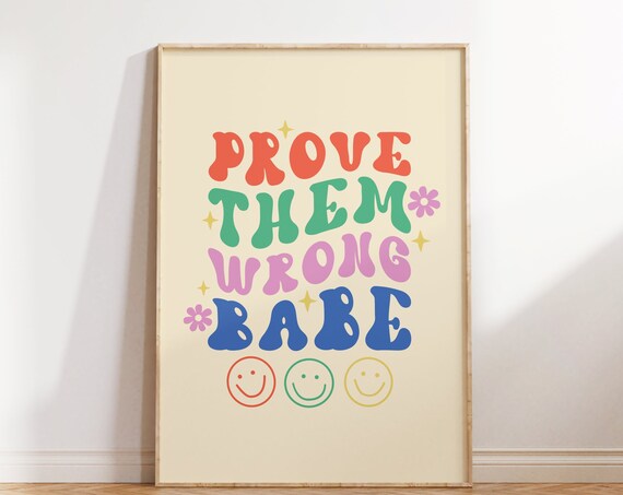 Retro Groovy Wall Print Groovy Print Retro Wall Art Cute Print Wall Art Retro Poster Wall Art Wall Decor
