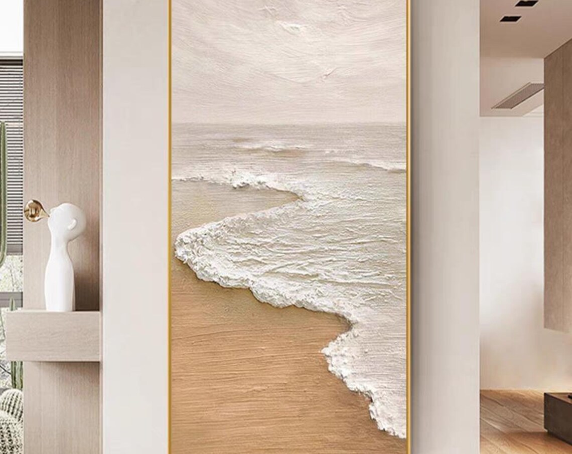 Modern Ocean Waves Abstract Seascape Art Print