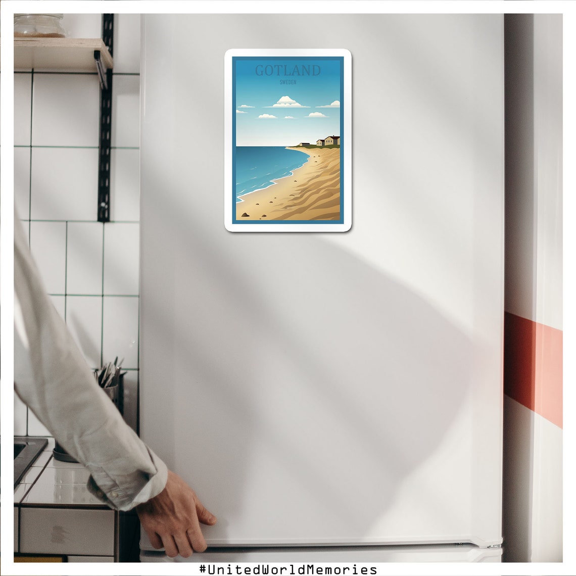 Gotland Sweden Tofta Sandy Beach Summer Minimal Travel Poster - Image 3
