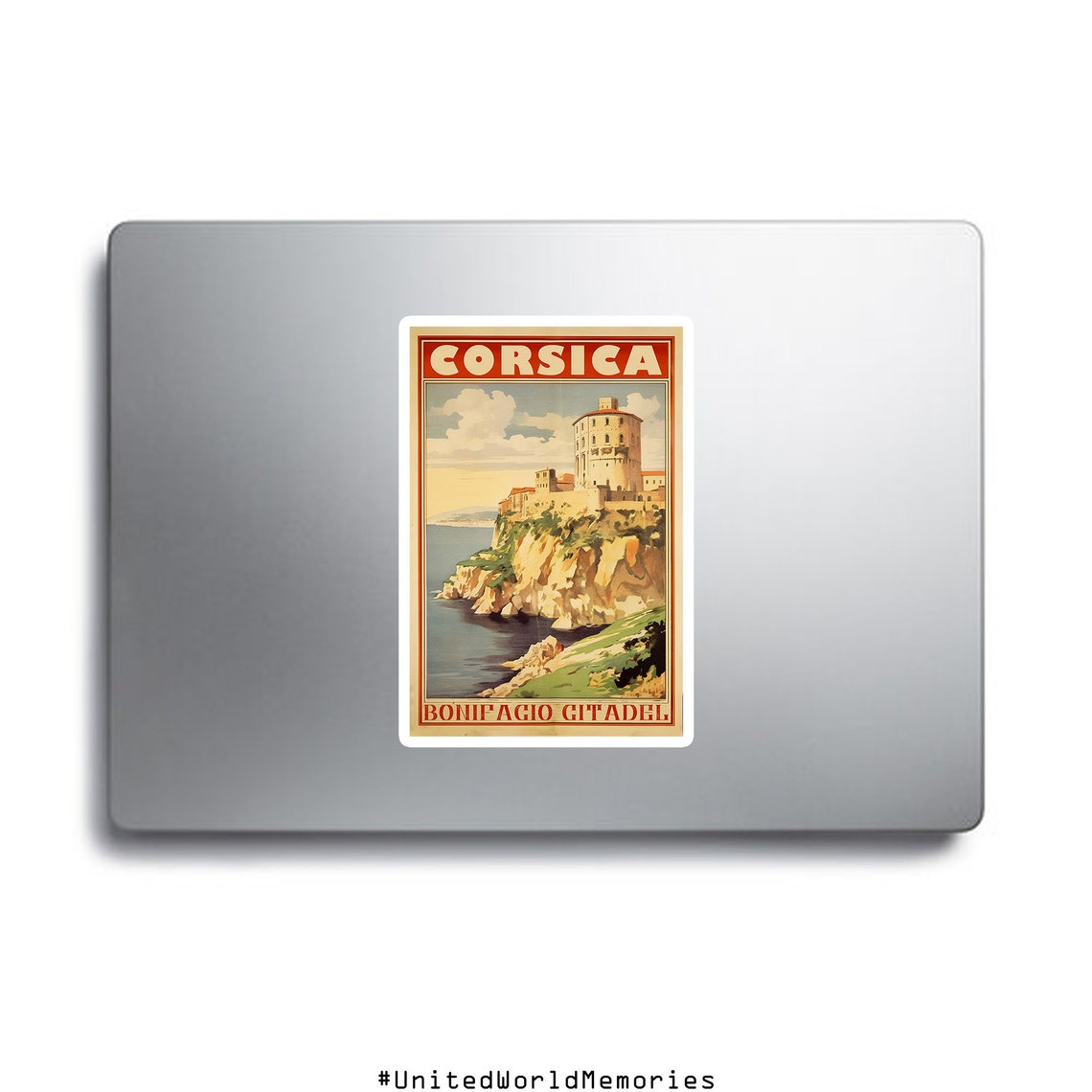 Corsica Bonifacio Citadel Cliffs Vintage France Retro Travel Poster - Image 2