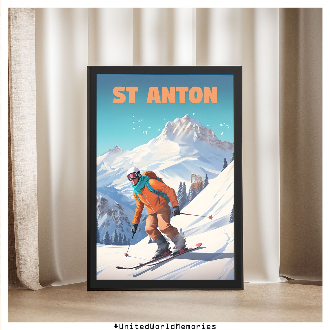 St Anton Austria Extreme Downhill Skiing Slope Powder Poster - Image 5
